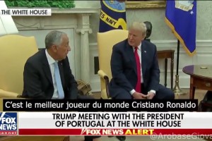 特朗普对西班牙国王说：C罗和你竞选的话，你赢不了😂